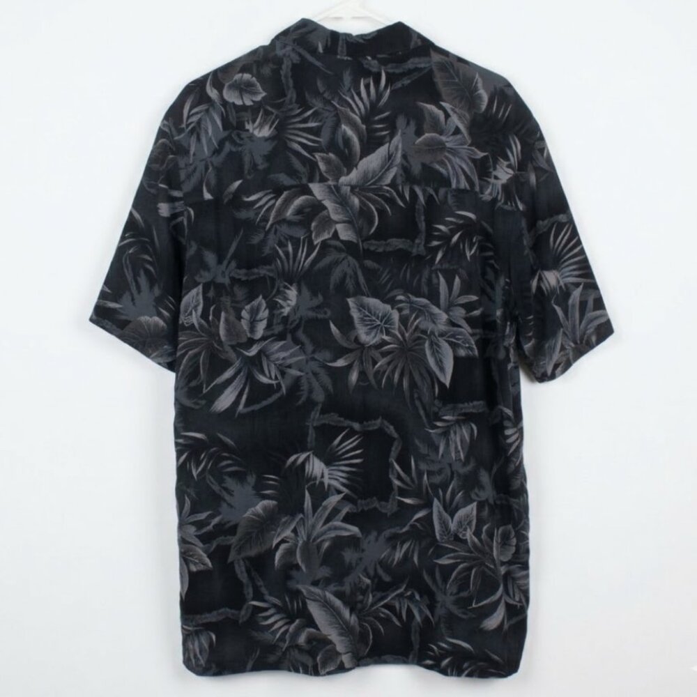Island Shores Hawaiian Shirt Mens LT Blue Floral Tropical Short Sleeve - Picture 3 of 5